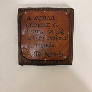Wooden Plaque with Engraved Quote